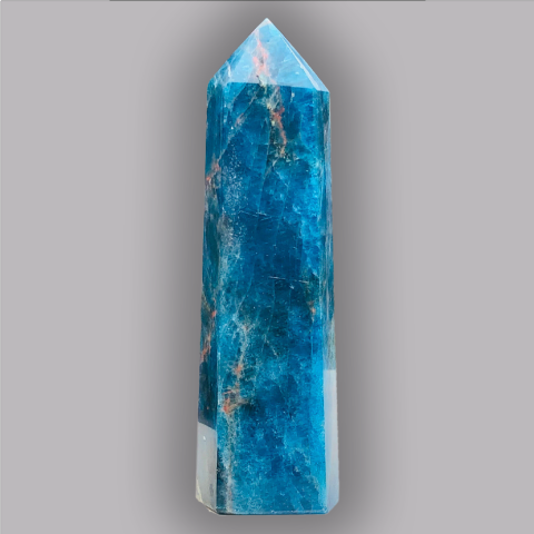 Oblisque en apatite bleue