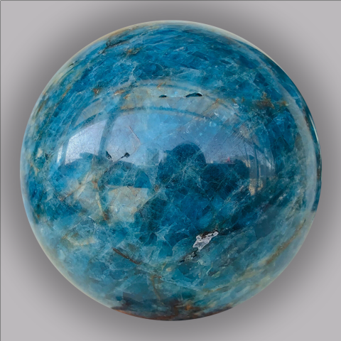 Sphre en apatite bleue
