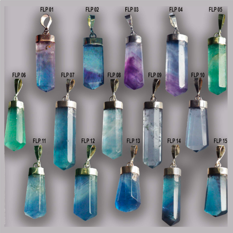 FLUORITE polychrome - Pendentifs