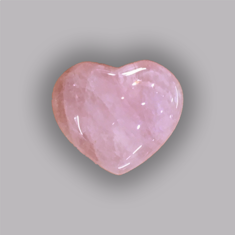 QUARTZ ROSE coeur 65 g.