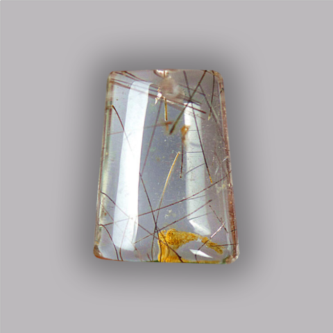 QUARTZ RUTIL cabochon de joaillerie 19,7 ct., avec perage