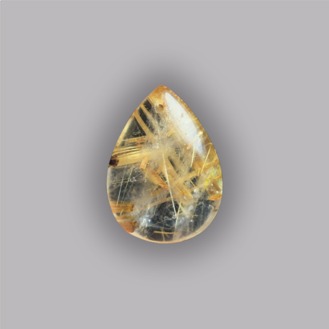 QUARTZ RUTIL cabochon de joaillerie 13,05 ct., avec perage