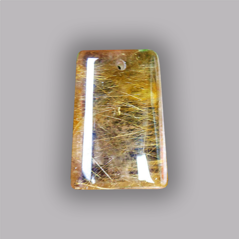 QUARTZ RUTIL cabochon de joaillerie 40,95 ct., avec perage