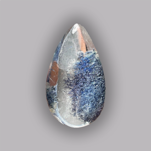 QUARTZ avec inclusion de DUMORTIRITE cabochon de joaillerie 19,25 ct.