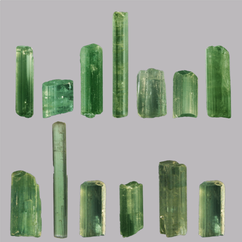 TOURMALINE VERTE Cristal naturel 1,0.1,4 ct