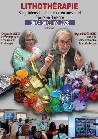 Formation complte  la LITHOTHERAPIE - 6 jours en prsentiel - Mai 2026