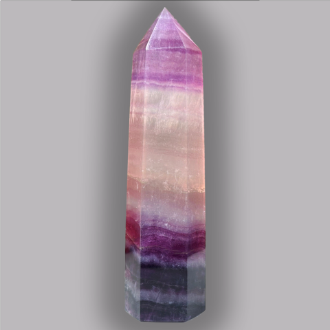 FLUORITE Polychrome - Oblisque 394 g., 36 x 36 x 144 mm