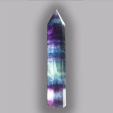 FLUORITE Polychrome - Oblisque 15 g., 10 x 11 x 59 mm