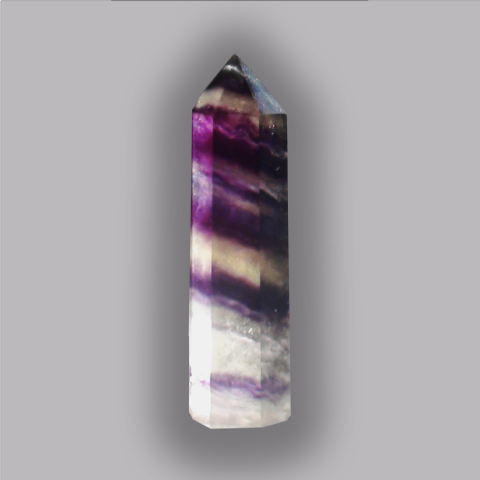 FLUORITE Polychrome - Oblisque 15 g., 10 x 11 x 59 mm