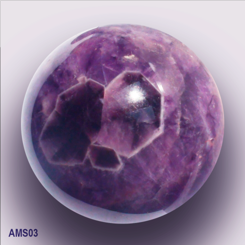 AMTHYSTE chevrons, sphre 128 g.,  44 mm.