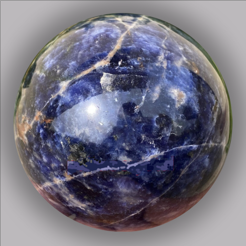 SODALITE sphre 246 g.,  57 mm.