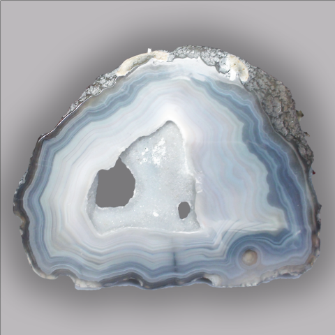 AGATE tranche polie 461 g., 167 x 130 x 11 mm.