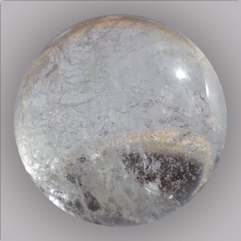 CRISTAL de ROCHE sphre polie 289g, 56 mm.